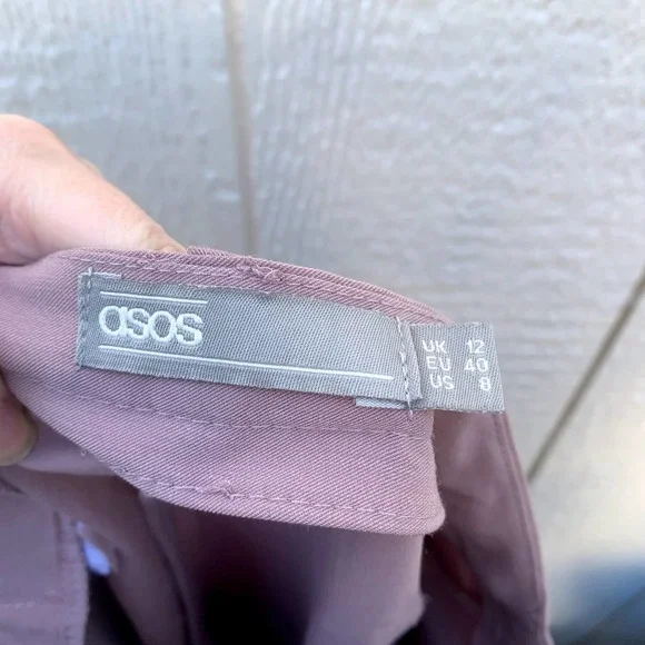 ASOS light pink/purple with gray undertones dress pants/trousers size 8 - Picture 2 of 3